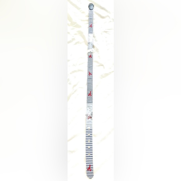 Talbots Accessories - 🦞 Brand New 42” Talbots Striped Nautical Belt with Red Lobster Embroidery NWT ⚓️